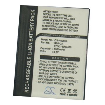 ASUS Mypal A630, Mypal A632, Mypal A632N, Mypal A635, Mypal A636, Mypal A636N, Mypal A639 akku 1350 mAh