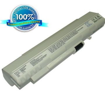 Acer Aspire One, Aspire One A110, Aspire One A150, Aspire One AOD250, Aspire One 531H, Aspire One 571 akku 7800 mAh - Valkoinen