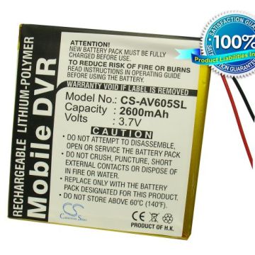 Archos AV605 20GB, AV605 40GB, AV605 60GB, AV605 160GB, AV605 Wifi 20GB, AV605 Wifi 40GB, AV605 Wifi 60GB, AV605 Wifi 160GB akku 2600 mAh