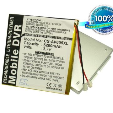 Archos AV605 120GB, AV605 160GB, AV605 Wifi 120GB, AV60 160GB Extended with cover akku 5200 mAh