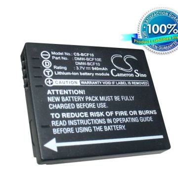 Panasonic DMW-BCF10, DMW-BCF10E, DMW-BCF10PP, CGA-S009, CGA-S009E yhteensopiva akku 940 mAh