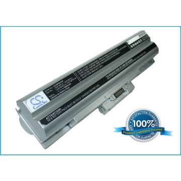 Sony VAIO VGP-BPL21 ja VGP-BPS21 akku 6600 mAh - Hopea