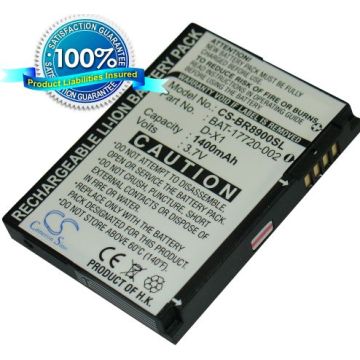Blackberry 8900, Storm, Storm 9500, Storm 9530, Storm 9530T, 9500 Thunder, Curve 8900, Javelin, Jupiter, Tour 9630, Curve 9220, Magnum akku 1400 mAh