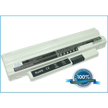 Dell Inspiron Mini 10 1012, Inspiron Mini 1012, Inspiron Mini 1018 akku 4400 mAh - Valkoinen