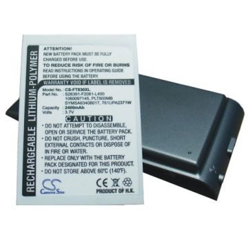 Fujitsu Loox T800, Loox T810, Loox T830 tehoakku erillisellä takakannella 2400 mAh