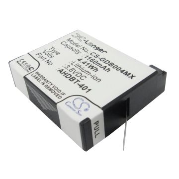 GoPro Hero 4 AHDBT-401 akku 1160 mAh