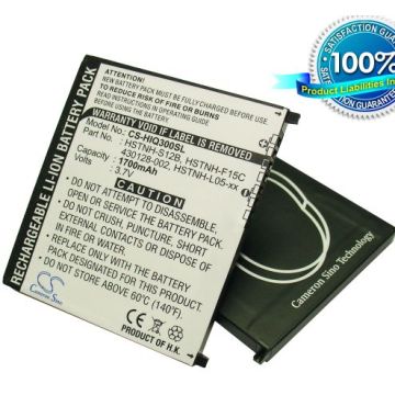 iPAQ 300, iPAQ 310, iPAQ 311, iPAQ 312, iPAQ 314, iPAQ 316, iPAQ FA976AT, iPAQ FA977AA, iPAQ FB077AA, iPAQ FB078AA, iPAQ FB079AT akku 1700 mAh