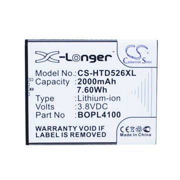 HTC Desire 526, Desire 526G+ dual sim, HTCD100LVWP akku 2000 mAh