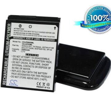 iPAQ rw6800, iPAQ rw6815, iPAQ rw6818, iPAQ rw6828, iPAQ hw6800 tehoakku erillisellä takakannella 2200 mAh