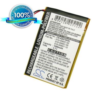 Garmin Nuvi 700, Nuvi 710, Nuvi 710T, Nuvi 770, Nuvi 770T, Nuvi 780 akku 1250 mAh