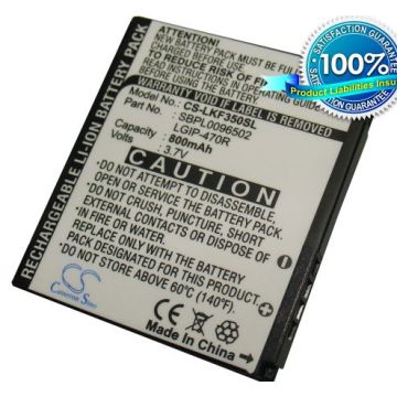 LG KF350, KF350 Ice Cream, KP500 Cookie, KP501 akku 800 mAh