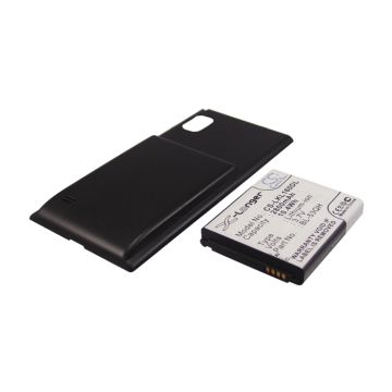 LG Optimus LTE II, Optimus LTE 2, F160L, F160K  Tehoakku Laajennetulla mustalla takakannella 2800 mAh