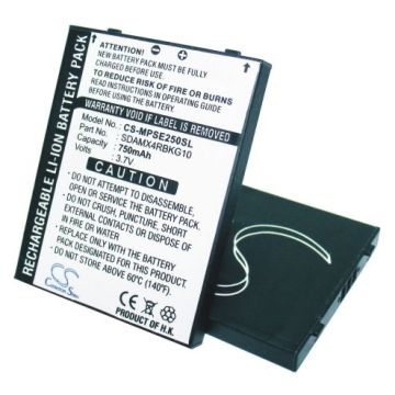 SanDisk Sansa e200, Sansa e250, Sansa e250R, Sansa e260, Sansa e270, Sansa e280 akku 750 mAh