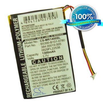 Magellan RoadMate 1400, RoadMate 1430, RoadMate 1412, RoadMate 1440, RoadMate-1470, RoadMate 1475T, akku 1300 mAh