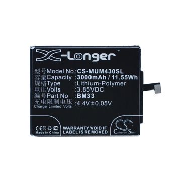 Xiaomi M4i, X9 akku 3000 mAh