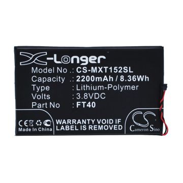 Cameron Sino tarvikeakku Motorola Moto G 2nd, Moto G2, MotoE 2nd akku 2200 mAh