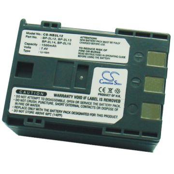 Canon BP-2L12, BP-2L13, BP-2L14, NB-2L12, NB-2L13, NB-2L14 yhteensopiva akku 1500 mAh