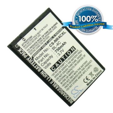 Nokia BL-4C yhteensopiva akku 750 mAh