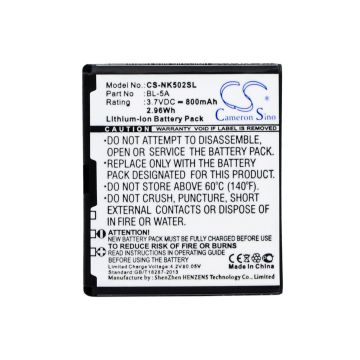 Nokia Asha 502 akku 800 mAh 