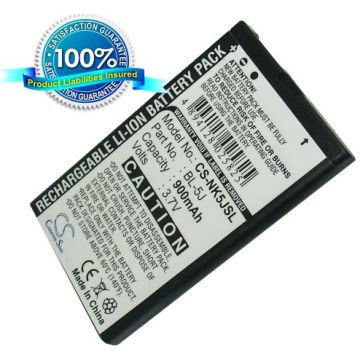 Nokia BL-5J yhteensopiva akku 900 mAh