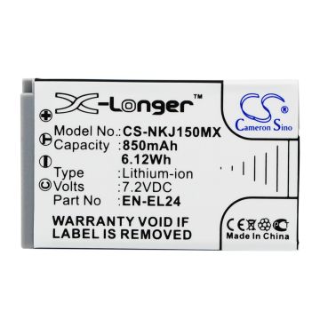 Nikon EN-EL24, VFB11901 akku 850  mAh