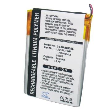 Sony NW-A2000, NW-HD3 akku 750 mAh