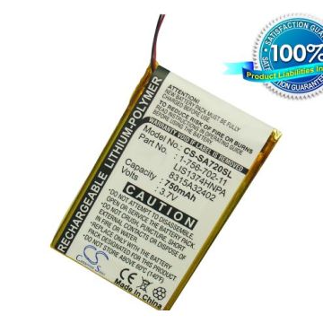 Sony NWZ-A720, NWZ-A726, NWZ-A728, NWZ-820, NWZ-A726, NWZ-A826, NWZ-A828, NWZ-A829, NWZ-A729BLK, akku 750 mAh