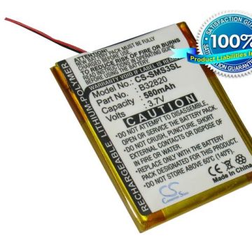 Samsung YP-S3JALY, YP-S3JAGY, YP-S3JAWY, YP-S3JABY, YP-S3JARY, YP-S3AW, YP-S3AW/XSH, YP-S3JA akku 580 mAh