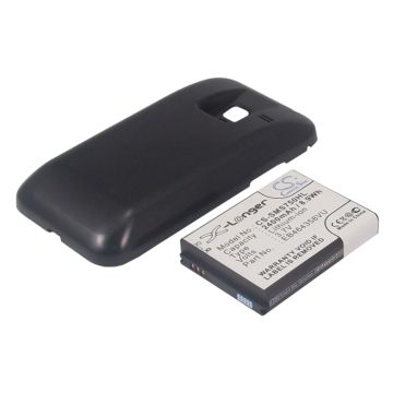 Samsung GT-S7500, Galaxy Ace Plus  tehoakku erillisellä laajennetulla mustalla takakannella 2400 mAh