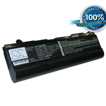 Toshiba Satellite A80, Satellite M40, Tecra A3, Satellite M100, Satellite A100 akku 6600 mAh