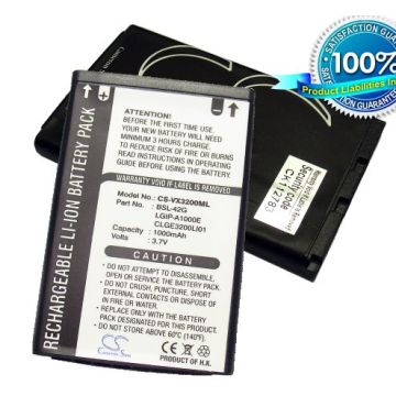 LG VX6100, AX4750. UX5000. VX4700. VX8100, AX5000, UX4750, VX4650 akku 1000 mAh