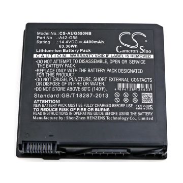 Asus A42-G55, G55 / G55V / G55VM yhteensopiva akku 4400mAh