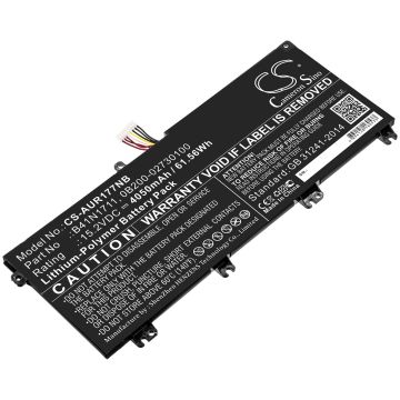 Asus kannettavan tietokoneen FX503VD-0072C7300HQ / FX503VD-DM002T yhteensopiva akku 4050mAh