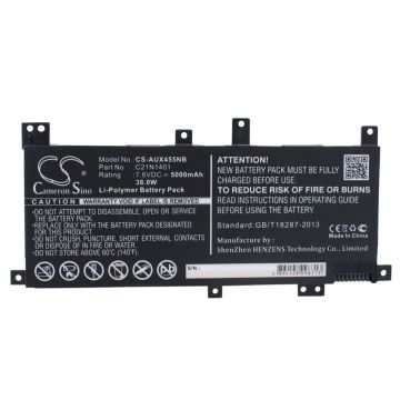 Asus F450LD4210, F455L, F455LD akku 5000 mAh
