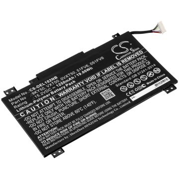 DELL kannettavan tietokoneen Latitude 10 STE2 yhteensopiva akku 1250mAh