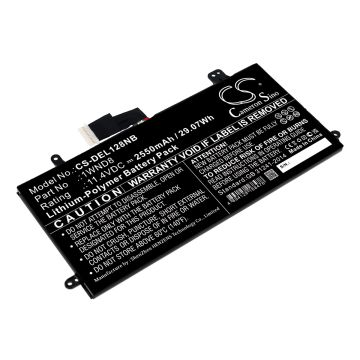 DELL kannettavan tietokoneen Latitude 12 5285 / Latitude 5285 yhteensopiva akku 2550mAh