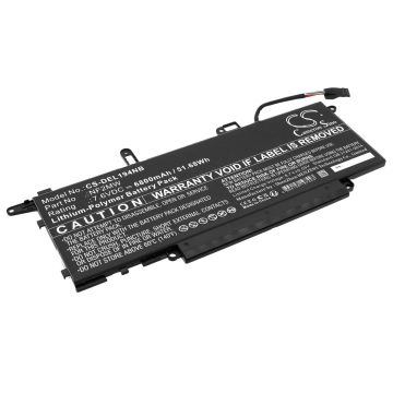 DELL kannettavan tietokoneen Latitude 14 9410 2-in-1 / Latitude 14 9410 YTK3W yhteensopiva akku 6800mAh