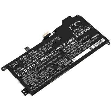 DELL kannettavan tietokoneen Latitude 12 7200 / Latitude 7200 2-in-1 yhteensopiva akku 4650mAh