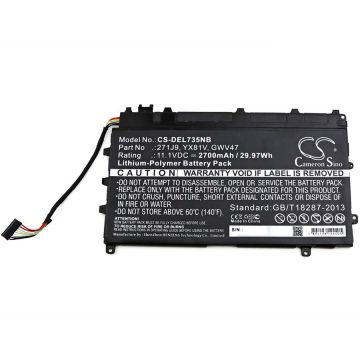 DELL Latitude 13 7000 akku 2700mAh