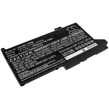 DELL kannettavan tietokoneen Latitude 12 5300 / Latitude 12 7280 yhteensopiva akku 3400mAh