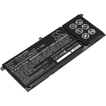 DELL kannettavan tietokoneen Inspiron 13 7306 2-in-1 / Inspiron 14 5401 yhteensopiva akku 3450mAh