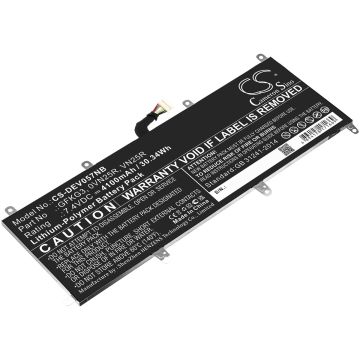 DELL kannettavan tietokoneen Venue 10 Pro / Venue 10 Pro 5056 yhteensopiva akku 4100mAh