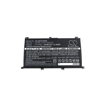 DELL Inspiron 15 akku 6400 mAh