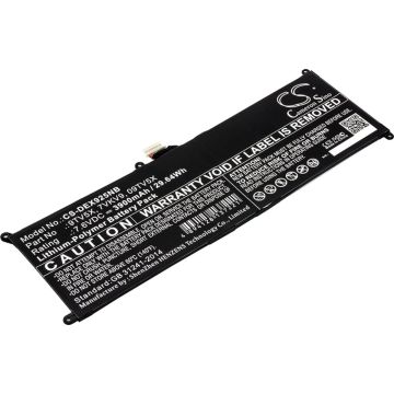 DELL kannettavan tietokoneen Latitude 12 7275 / Latitude 12 E7275 yhteensopiva akku 3900mAh