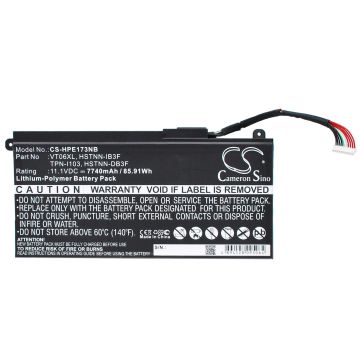 HP Envy 17-3000, Envy 17T-3000, Envy 17T-3200 akku 7740mAh