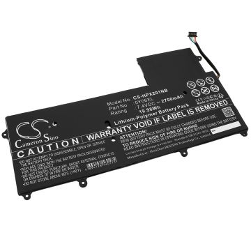HP kannettavan tietokoneen Ultrabook L5G46EA / Elite x2 1011 G1(L5G44EA) yhteensopiva akku 2700mAh
