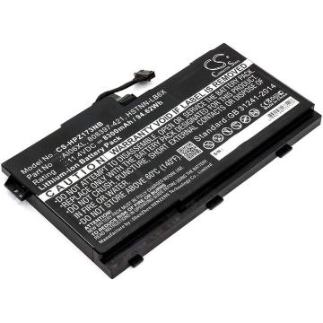 HP ZBook 17 G3, ZBook 17 G3 M9L94AV, ZBook 17 G3 T7V61ET akku 8300mAh