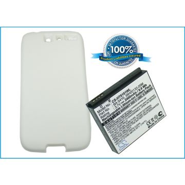 HTC Desire tehoakku erillisellä takakannella 2400 mAh - Valkoinen