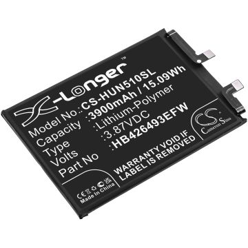 Huawei älypuhelinten Honor 50 SE / Honor 50 SE 5G yhteensopiva akku 3900mAh