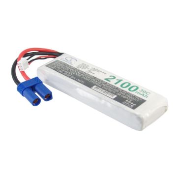 Li-Po akku, 2100mAh, 7,4V, 30C EC5
